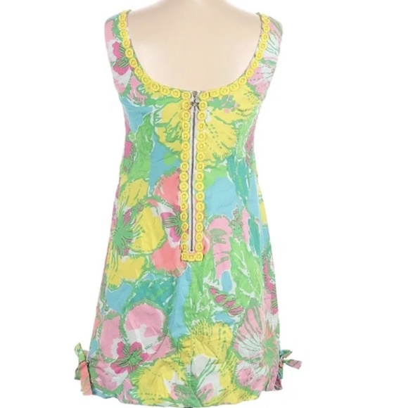 Lilly Pulitzer Delia Shorely Blue Big Flirt Shift Dress 0 - Picture 4 of 4